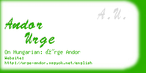 andor urge business card